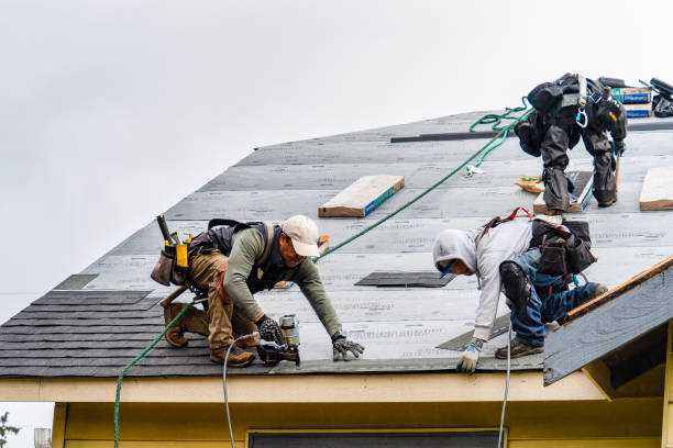 Professional Gutter Installation technician working in Pembroke, VA